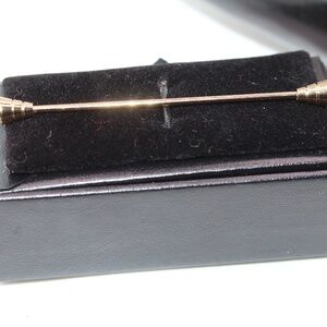 Mens Collar Bar Dress Shirt Gold tone Vtg